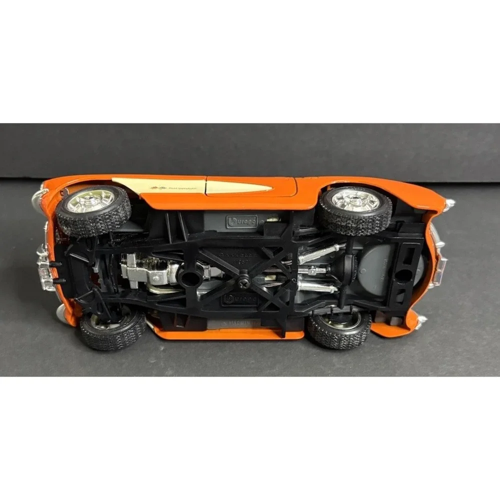 Burago 1957 Chevrolet Corvette Orange White Diecast 1:24 No Box READ